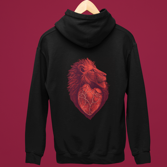 Lion Heart - Rückendruck Premium Hoodie
