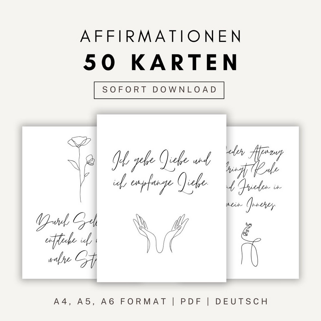 Geschenk: Affirmations-Karten | Motivierende Sprüche zur Selbstliebe