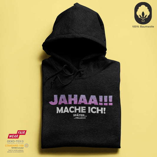 Jahaa!!! - BioBlend Hoodie: Mode mit Mehrwert (organische Baumwolle)