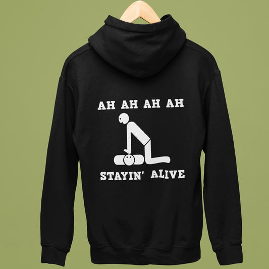Stayin' alive - Rückendruck Premium Hoodie