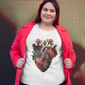 Flower Heart II - Oversize Tshirt - 100% organische Baumwolle