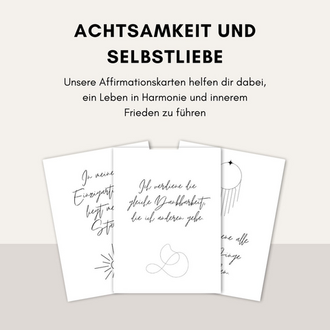 Geschenk: Affirmations-Karten | Motivierende Sprüche zur Selbstliebe