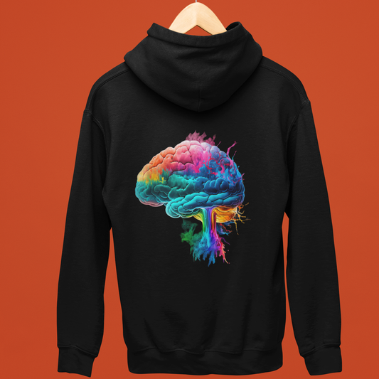 Color Brain I - Rückendruck Premium Hoodie