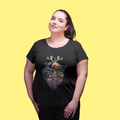 Flower Heart IV - Oversize Tshirt - 100% organische Baumwolle