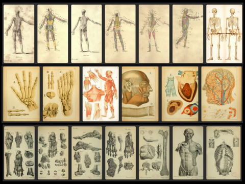 Geschenk: 780 Anatomie Illustrationen - Vintage