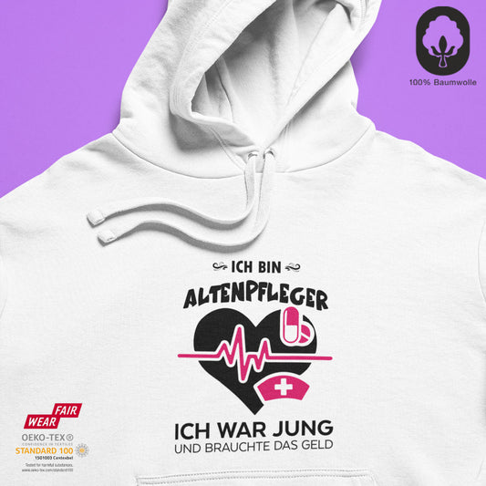 Ich war jung - BioBlend Hoodie: Mode mit Mehrwert (organische Baumwolle)