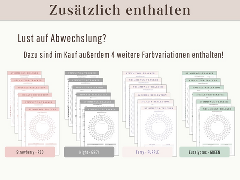 Geschenk: Stimmungs Tracker für Selbstfürsorge | Selfcare Therapie Journal