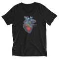 Cyborg Heart - V-Ausschnitt Vorgeschrumpfter Baumwollstoff (100%)